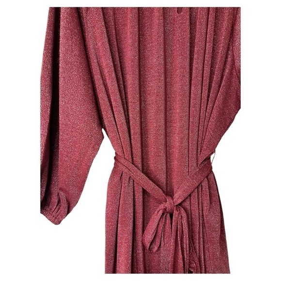 Eloquii Elements Shimmery Tie Waist Easy Long Sleeve Mini Dress Size 26/28 - Picture 8 of 8